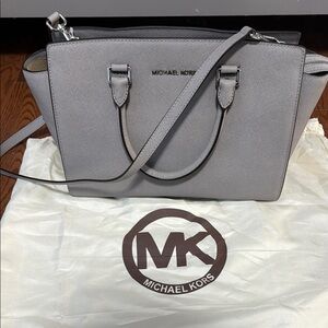 Michael Kors Light Gray Satchel